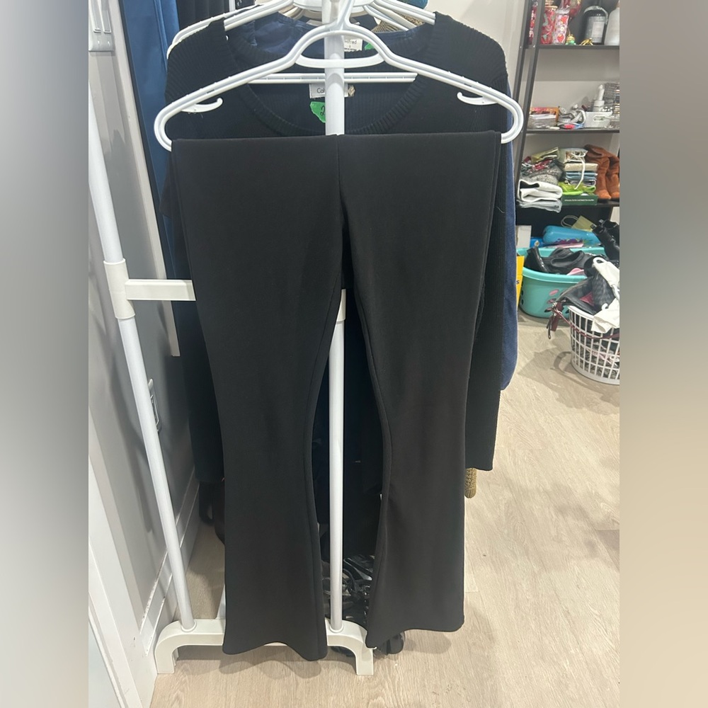 Zara Flared Black Women's Pants size medium